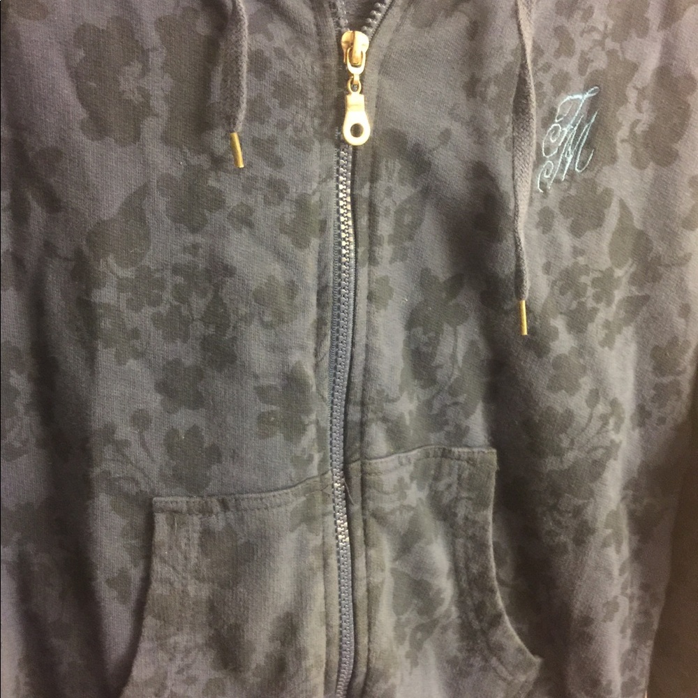 Navy/Black Flower Hoodie